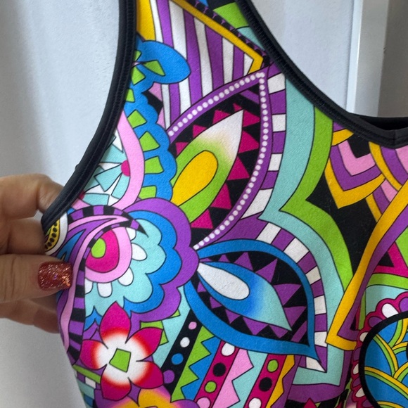 Johnny Was Dermane Bee Active Fit and Flare Scoop Back Sleeveless‎ Dress (XS) - Picture 4 of 16